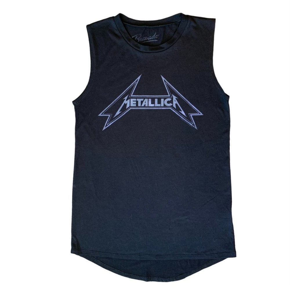 Women's Black Metallica Muscle Tank Top - Small